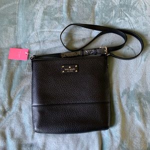 NWT Kate Spade Black Leather Crossbody Bag
